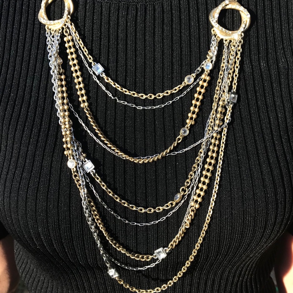 Gold and Silver Jessica Simpson Necklace